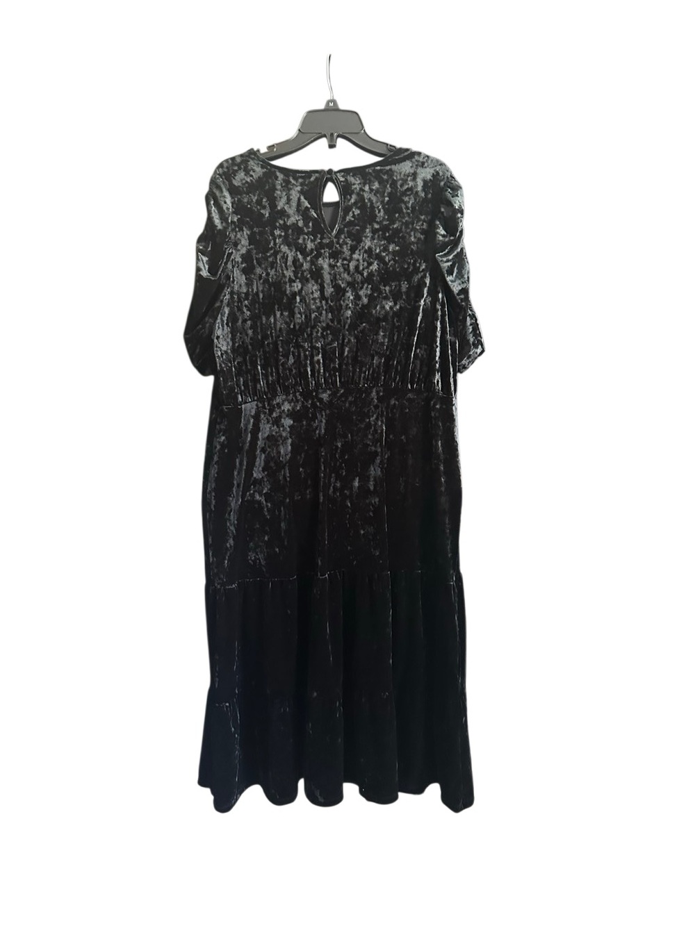 Who What Wear Velvet Midi Dress in Black - Elegant Women's Dress. Size XXL